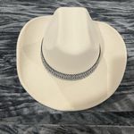 White Cowboy Hat with Silver Accent by C.C Photo 0