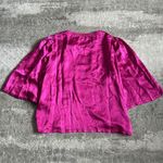 Nation Ltd  Blouse Womens XL Shirt Donna Bell Sleeve Top Miss Magenta Silky Satin Photo 9