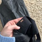 Free People Elandra Mini Button Down Dress In Black Leather Photo 6