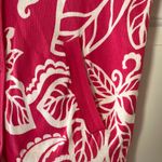 Jones New York  White and Pink Button Down Hoodie with Pockets Photo 3