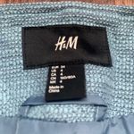 H&M Blue Woven Tweed Biker Jacket Blazer Size 4 Photo 6