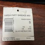 G by Guess NWT Metallic Silver Varina Bandage Skirt Small Photo 7