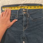 EXPRESS  JEANS WOMEN SIZE 00 CROPPED DARK BLUE LEGGING JEANS THICK WAISTBAND Photo 6