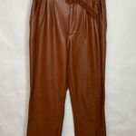 Abercrombie & Fitch Brown High Waist Faux Leather Pants Sz XS Photo 2