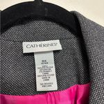 NWT Catherines Dark Gray Long Line Blazer with Pink Interior Photo 2