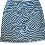 Blue checkerboard skirt with tiny bow detail Size M Photo 0