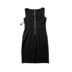 Alfani NWT Sheath in Ebony Black Sleeveless Exposed Back Zip Stretch Dress 2 Photo 5