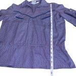 VTG Levi Strauss Co 70s Western Plaid Snap Button Shirt Women Size 10 Blue Rodeo Photo 9