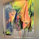 Orange Kiss Boutique Brand Plus Size Neon Tie Dye Side Scrunch Ties Size 3XL Photo 8