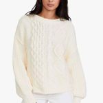 Free People  Women's Dream Cable Crew Tan Photo 0