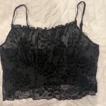 Black Lace Crop Top Photo 0