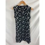 Nine West Tulip-Hem Sleeveless Dress Animal Print size medium black white Photo 3