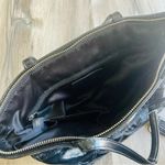 Coach Signature Stitch C Black Patent Leather Tote Bag, F19198 Photo 5