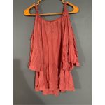 Cato  Est 1946 Peach Lace Cold Shoulder Top Size Large Photo 1