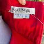 Kay Unger  Petite Red Silk Dress size 8 Photo 5