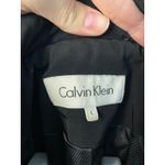 Calvin Klein  Black Belted Jacket Women's‎ Sz L Collared Zip Up Lightweight Photo 5