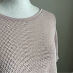 ZARA | Pink Loose Knit Lightweight Short Sleeve Top Sz L Photo 3