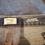 Kensie  Savannah High Rise Bootcut Ankle Jeans 8 Blue Raw Hem Y2K Softcore Chic Photo 5