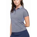 Outdoor Voices Players Polo Shirt Women’s Size Large Blue Tennis Mesh Top Photo 0