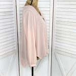 Sans Souci  Sheer Split Front Surplus Blouse Blush Pink Small Photo 2