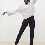 MM.LaFleur M.M. LAFLEUR The Hockey Straight Leg Pant w Adjustable Hem Navy Blue Sz 4 Photo 0