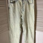 Wild Fable 14x32 Wilde fable green yellow acid wash straight leg pants Photo 0