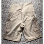 Aerie Bike Shorts Womens Small Pink Mesh Pockets High Waist Athleisure Gym Photo 3