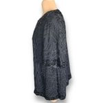 Vintage Black Beaded Evening Jacket Short Sleeve Crewneck XXL Formal Evening Photo 6