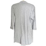 Lauren Ralph Lauren Women’s Sz M Striped Cotton Button Down Sleepshirt Monogram Gray Size M Photo 5
