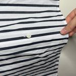 J.Jill Classic Black/White Striped Long Sleeve Relaxed Fit Button Photo 6