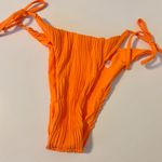 Zaful Ribbed Underwire Adjustable Bikini Top and Thong Swimsuit Set Orange M NWT Photo 5