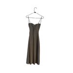 Jagger & Stone Christy Midi Sage Green Mermaid Bra Top satin slip dress Glam Gray Photo 0