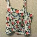 Old Navy Floral tie strap Tank sz 2x plus size flowers flowy smocked summer Photo 3