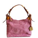Dooney & Bourke Signature Pink Doodle Swirl Graffiti Hobo Purse Shoulder Bag Photo 3