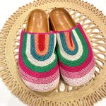 The Sak  Bolinas Clog Beach Stripe Size 9 Multicolor Rainbow Photo 2