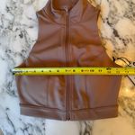 Girlfriend Collective NWT  Brown Zip-Up Crop Top Sports Bra Sz S Photo 3