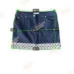 Michael Kors Denim Mini Skirt With Seashell Embellishment Size 14 Photo 3