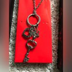 Guess NEW vintage  Women's Silver Tone Heart Key Pendant Necklace & Earrings Set Photo 6