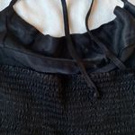 Wild Fable black satin silk bow tie cropped tank top Photo 6