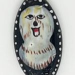 Handmade Painted Dog Bead Keychain Hand Crafted Beaded Black Photo 1