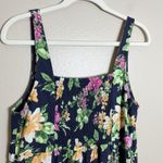 Old Navy  fit and flare dress large Floral Dark Midi Linen Wedding Coquette Girly Photo 9