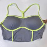 Active USA Victoria’s Secret Ultimate Push up Corset Gray Yellow Sports Bra New Size XXL Photo 0