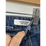 Cotton On Relaxed Cargo Jean Women 6 Blue Light Wash Y2K Wide Leg Pockets Casual Photo 4