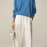 J.Crew NEW Cashmere Relaxed Crewneck Sweater Oversized Heather Twilight XXS Photo 1
