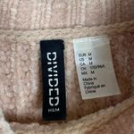 H&M Light Pink Chunky Knit Chenille Mockneck Sweater Photo 4