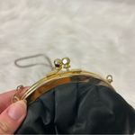 La Regale Vintage Black Satin Evening Purse Bag Photo 5