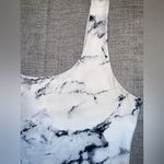 EXPRESS Size Large Body Contour High Compression Marble Scoop Neck Thong Bodysuit Photo 4