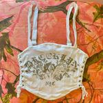 Garage white y2k brooklyn new york lace up corset Photo 6