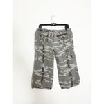 Vintage Y2K Deep Los Angeles Distressed Camouflage Cargo Capri Pants Size Medium Green Photo 11