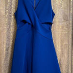 EXPRESS  Royal Blue Zip Back Side Cutout Cocktail Party Mini Dress Small Photo 0